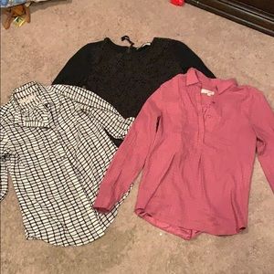 3 Loft blouses size S